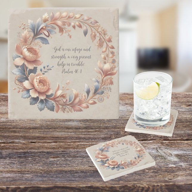 Schimmernde Pfirsich und Blauer individualisierbar Steinuntersetzer (Von Creator hochgeladen)