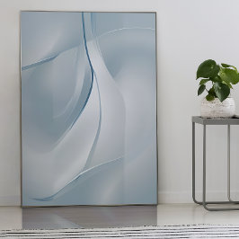 "Schimmernde Ruhe" | Abstrakte Blautöne Poster