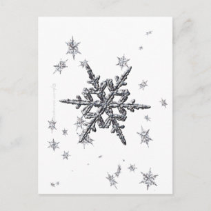 Schimmernde Schneeflocke Postkarte