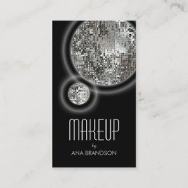 Schimmernde silberne visitenkarte