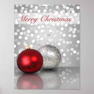 Schimmernde Weihnachtsschmuck - Poster