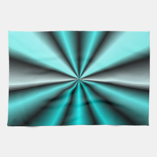 Schimmernder aquamariner Satin Geschirrtuch