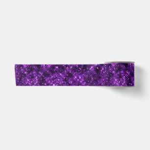 Schimmernder Ozean Glamour Lila Glitter Satinband