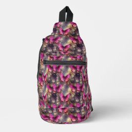 Schimmernder Schmetterling Elegance-Rucksack Crossbody Bag
