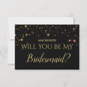 Schimmernder Sparkle wird meine Bridesmaid-Karte s RSVP Karte