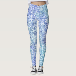 Schimmerndes Aquamarines Blau und Lila Prisma Leggings