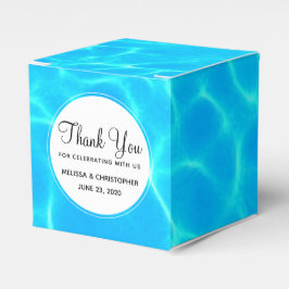 Schimmerndes Blue Pool Water Reflections Foto Geschenkschachtel