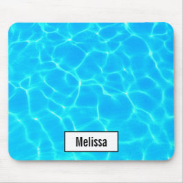 Schimmerndes Blue Pool Water Reflections Foto Mousepad
