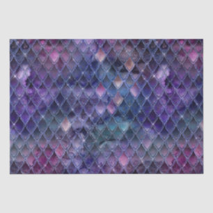 Schimmerndes Lila Ombre & Glitzer-Drachenschuppen Seidenpapier