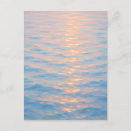Schimmerndes Meer - Pastell-Malstil-Kunst Postkarte