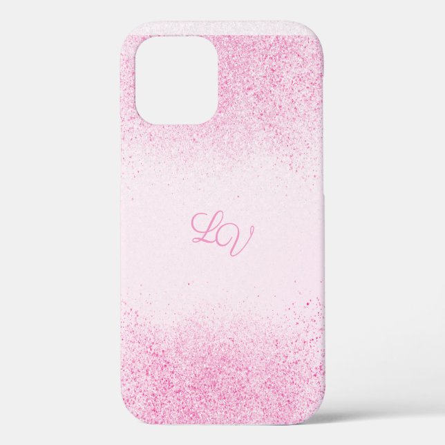 Schimmerrosa Glitzer Staub Case-Mate iPhone Hülle (Rückseite)