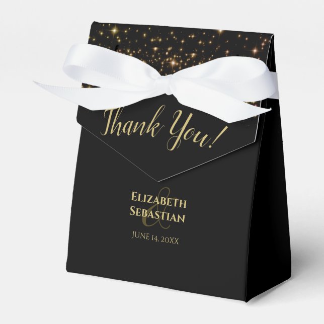 Schimmerstars Hochzeit Danke, dass Sie Gefallen Bo Geschenkschachtel (Vorderseite)