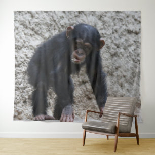 Schimpanse 031 wandteppich