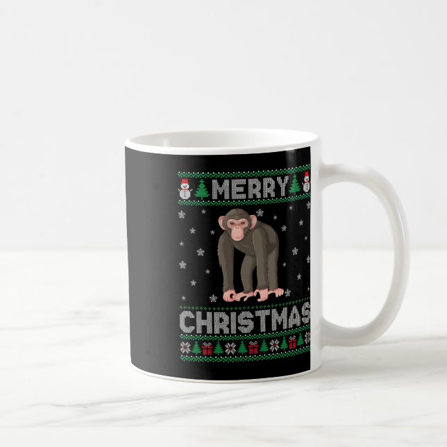 Schimpanse Animal Men Frauen Kinder Ugge Weihnacht Kaffeetasse (Rechts)