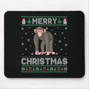 Schimpanse Animal Men Frauen Kinder Ugge Weihnacht Mousepad