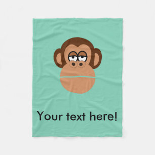 Schimpanse-Cartoon Fleecedecke