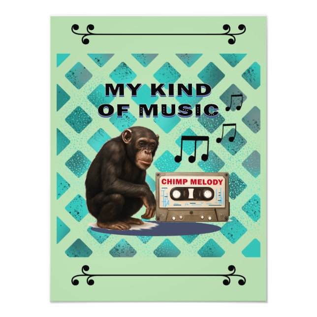 Schimpanse Fotodruck (Vorne)