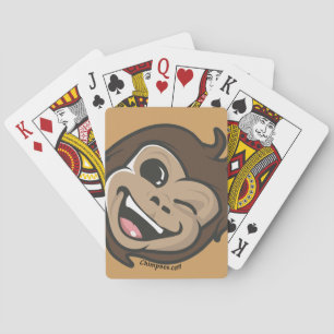 Schimpanse Niedlicher Affe Adventure Face Spielkarten