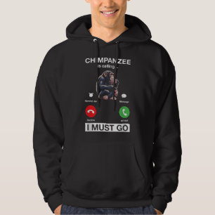 Schimpanse ruft an, dass ich den Funny Chimp Affe Hoodie