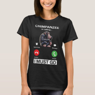 Schimpanse ruft an, dass ich den Funny Chimp Affe T-Shirt