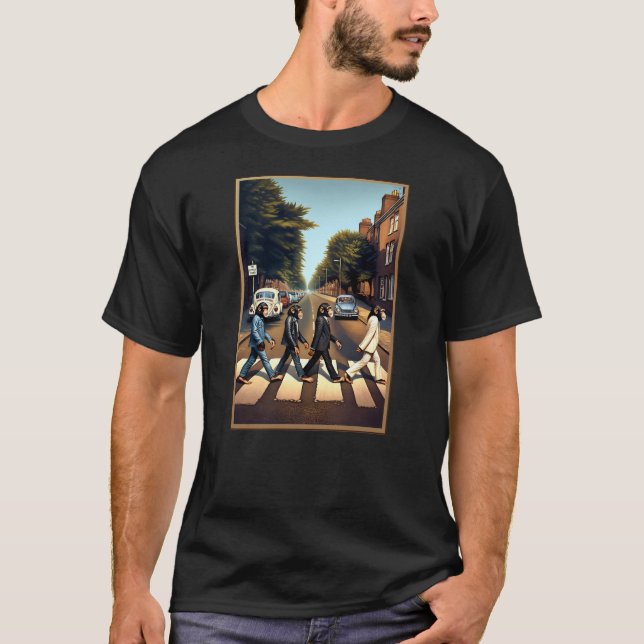 Schimpansen auf der Abbey Road Anfield, Liverpool, T-Shirt (Vorderseite)