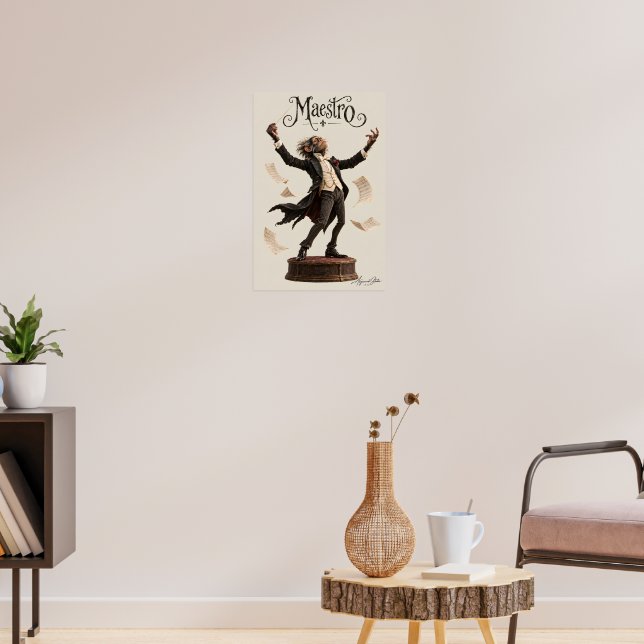 Schimpansen-Dirigent Poster (Wohnzimmer 3)