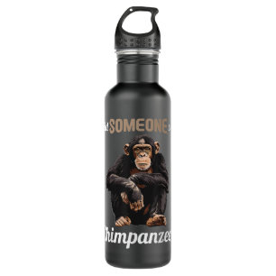 Schimpansen Hat jemand Chimpanze gesagt Edelstahlflasche