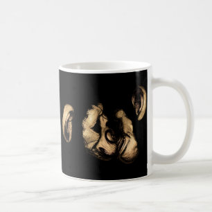Schimpansen küssen kaffeetasse