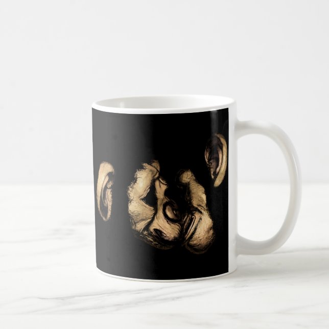 Schimpansen küssen kaffeetasse (Rechts)
