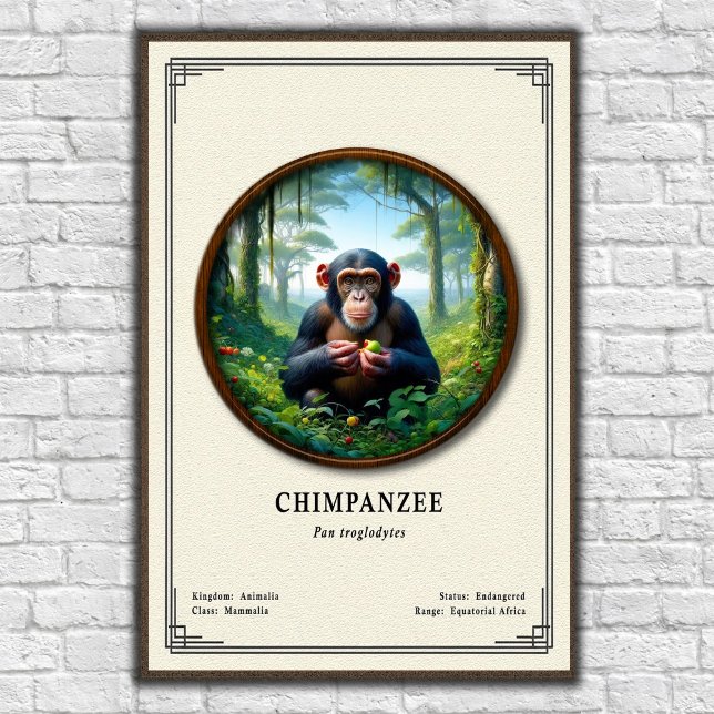 Schimpansen-Zoologie-Serie Poster (Von Creator hochgeladen)
