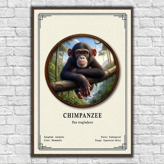 Schimpansen-Zoologie-Serie Poster (Von Creator hochgeladen)