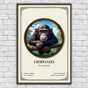 Schimpansen-Zoologie-Serie Poster