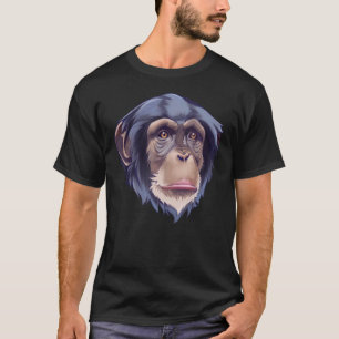 Schimpanzee Affengesicht Primat Affentrainer Anim T-Shirt