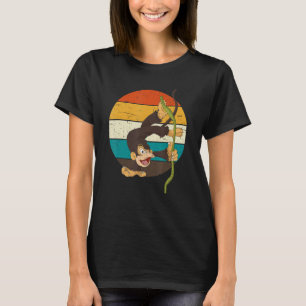 Schimpanzee AffenZoo Affe Retro Affe T-Shirt