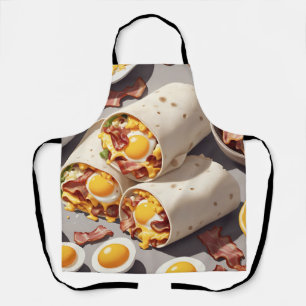 Schinken-Ei-Käse-Frühstückswrap Schürze