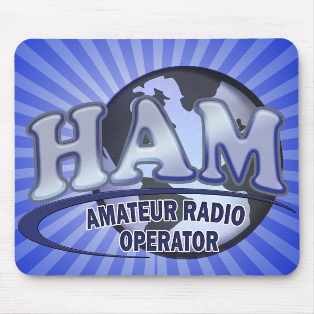 SCHINKEN-LOGO-BLAUER AMATEURFunker Mousepad (Vorne)