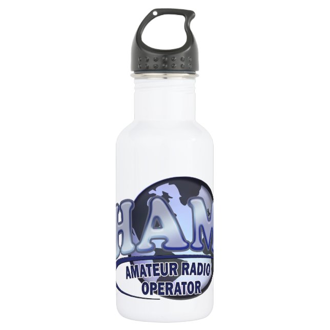SCHINKEN-WELTlogo Amateur-Radio Edelstahlflasche (Vorderseite)