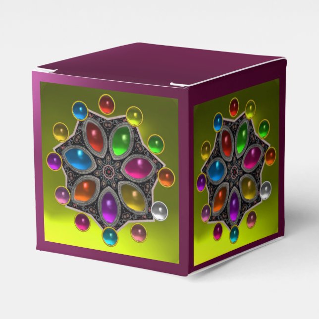 SCHINNENSTAR, FARBIGE GEMSTONES, Lila Geschenkschachtel (Vorderseite)