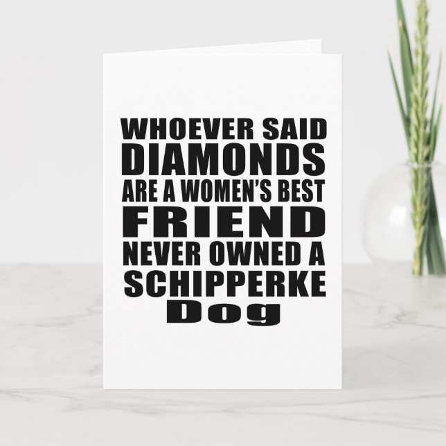 SCHIPPERKE DOG BEST FRIEND DESIGNS KARTE (Vorderseite)