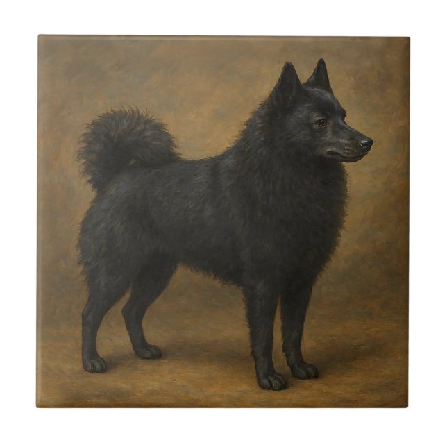 Schipperke Fliese (Vorderseite)