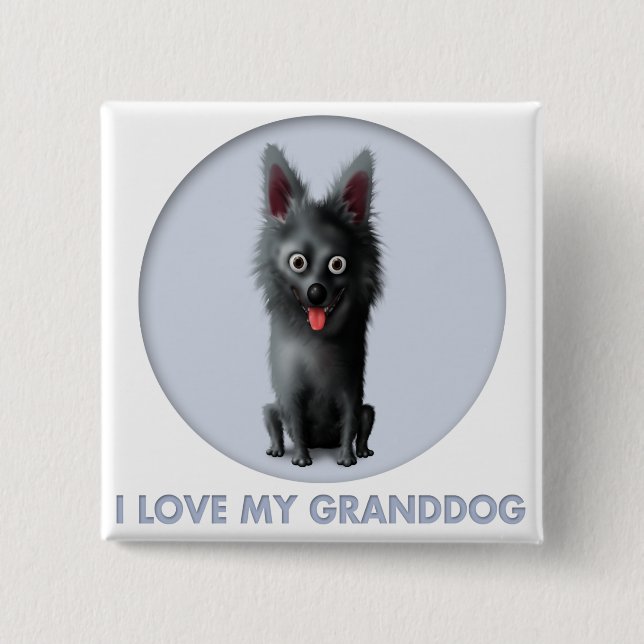 Schipperke Granddog Button (Vorderseite)