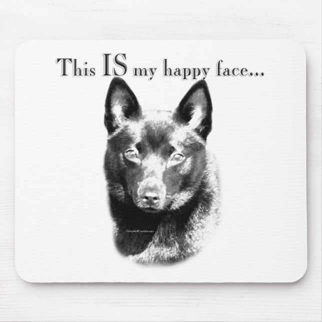 Schipperke Happy Face Mousepad (Vorne)