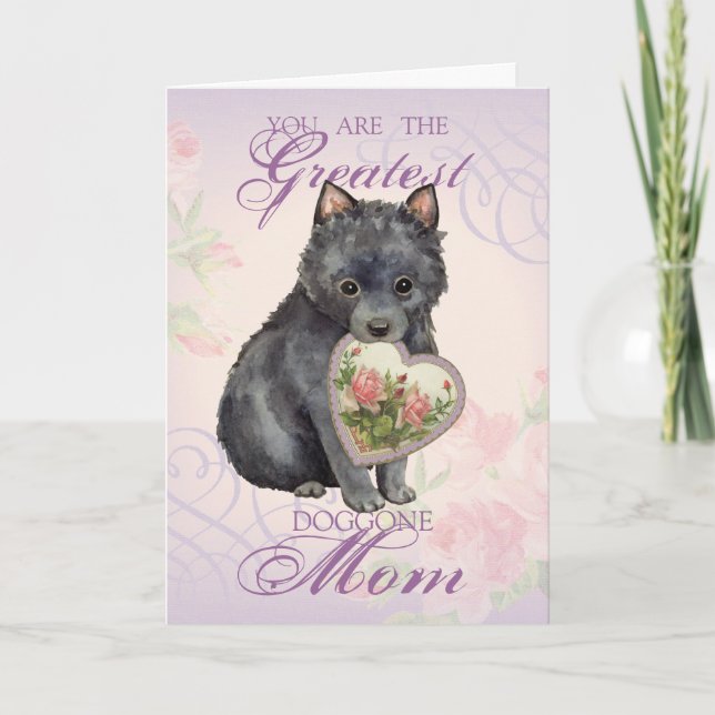 Schipperke Heart Mama Karte (Vorderseite)