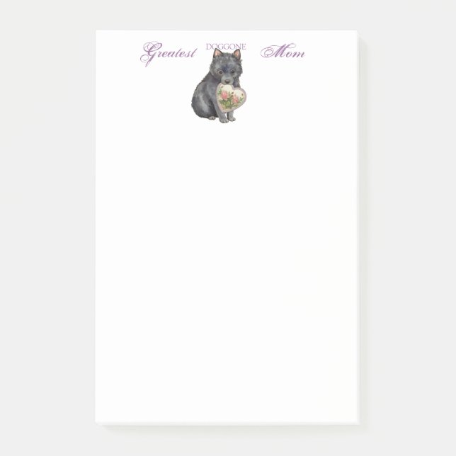 Schipperke Heart Mama Post-it Klebezettel (Vorderseite)