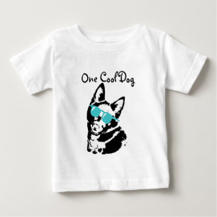 Schipperke Hund mit Sonnenbrille Baby T-shirt