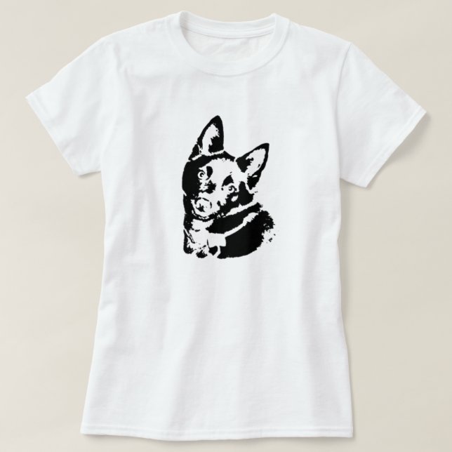 Schipperke-Hundebild T-Shirt (Design vorne)