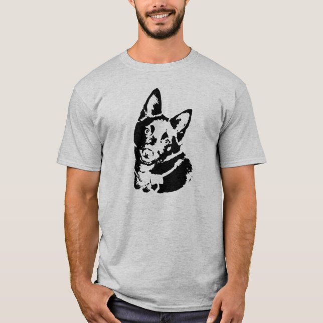 Schipperke-Hundebild T-Shirt (Vorderseite)