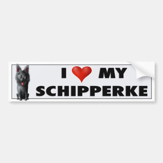 Schipperke-Liebe-Aufkleber Autoaufkleber (Vorne)