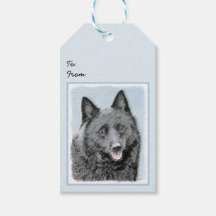 Schipperke Malerei - Niedliche Original Dog Art Geschenkanhänger