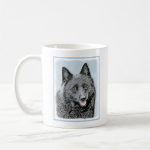 Schipperke Malerei - Niedliche Original Dog Art Kaffeetasse